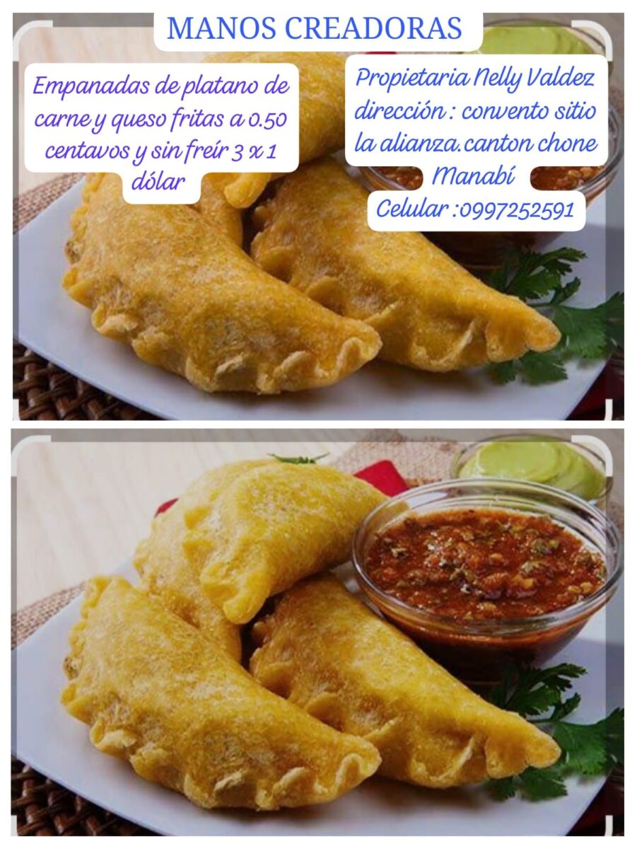 Empanadas de platano de carne y queso