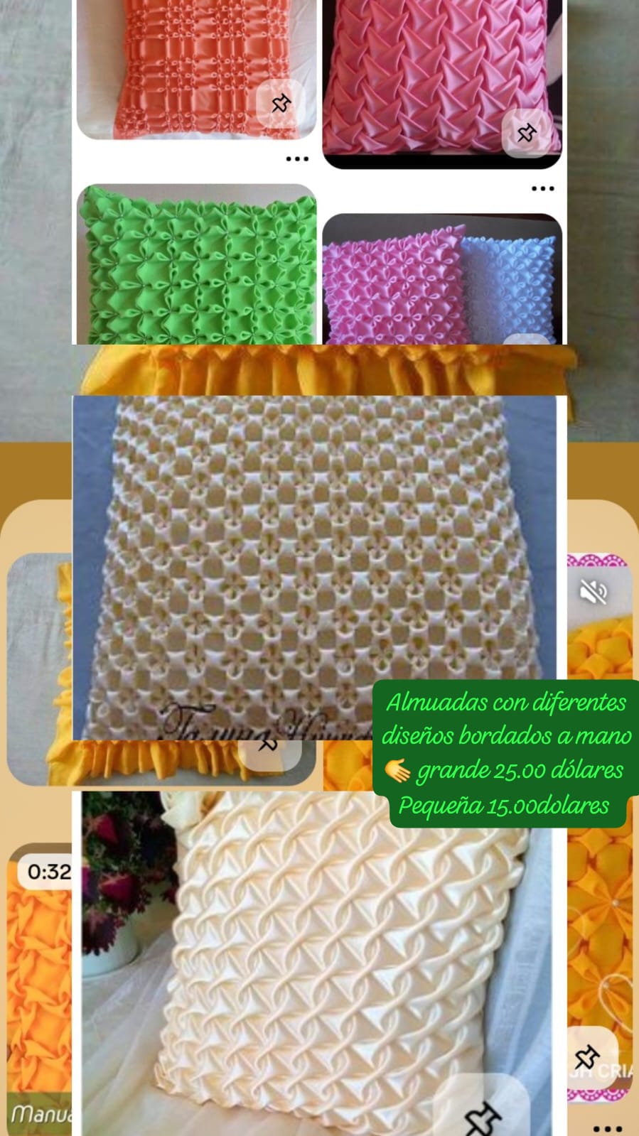 Almuadas con diferentes diseños