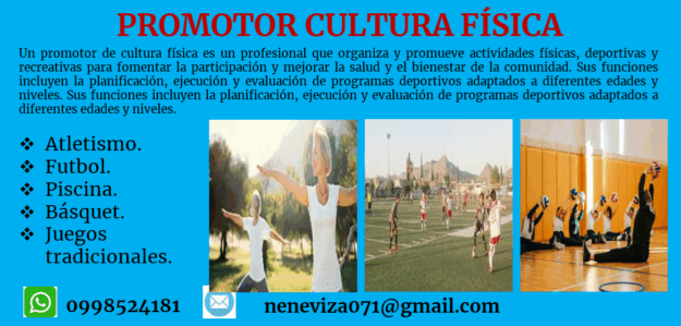 Promotor cultura física
