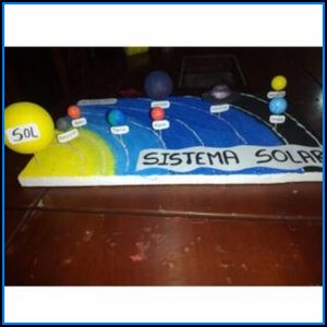 Maqueta del sistema solar