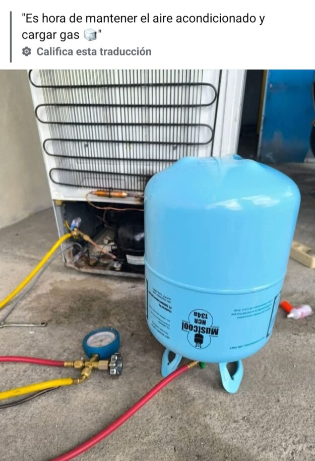 Carga de refrigerante R134a