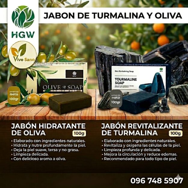 JABÓN DE TURMALINA Y OLIVA